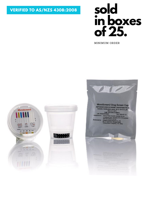 Urine Drug Test Cup AS/NZS 4308:2008 - Microscreen 2