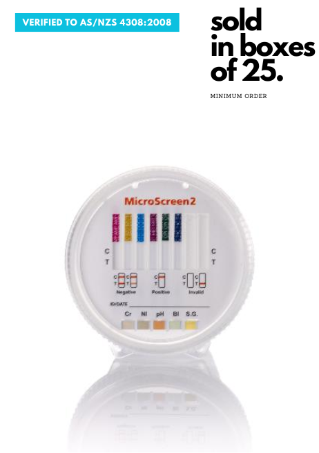 Urine Drug Test Cup AS/NZS 4308:2008 - Microscreen 2