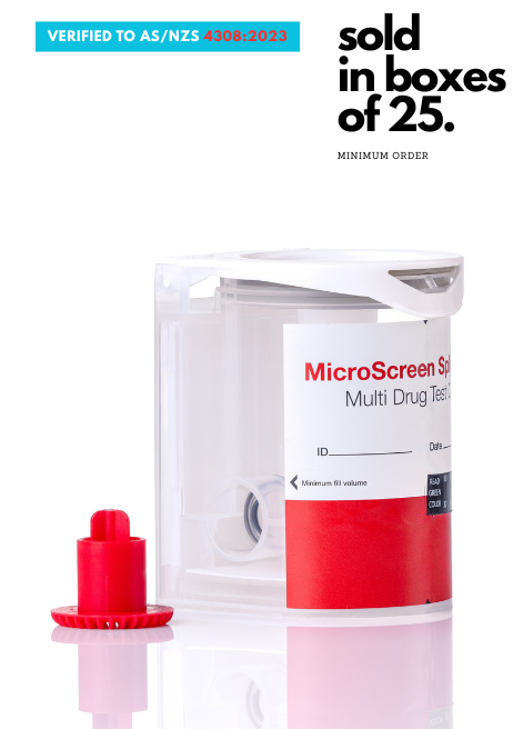 MicroScreen Multi Drug Test kit with red key on a white background